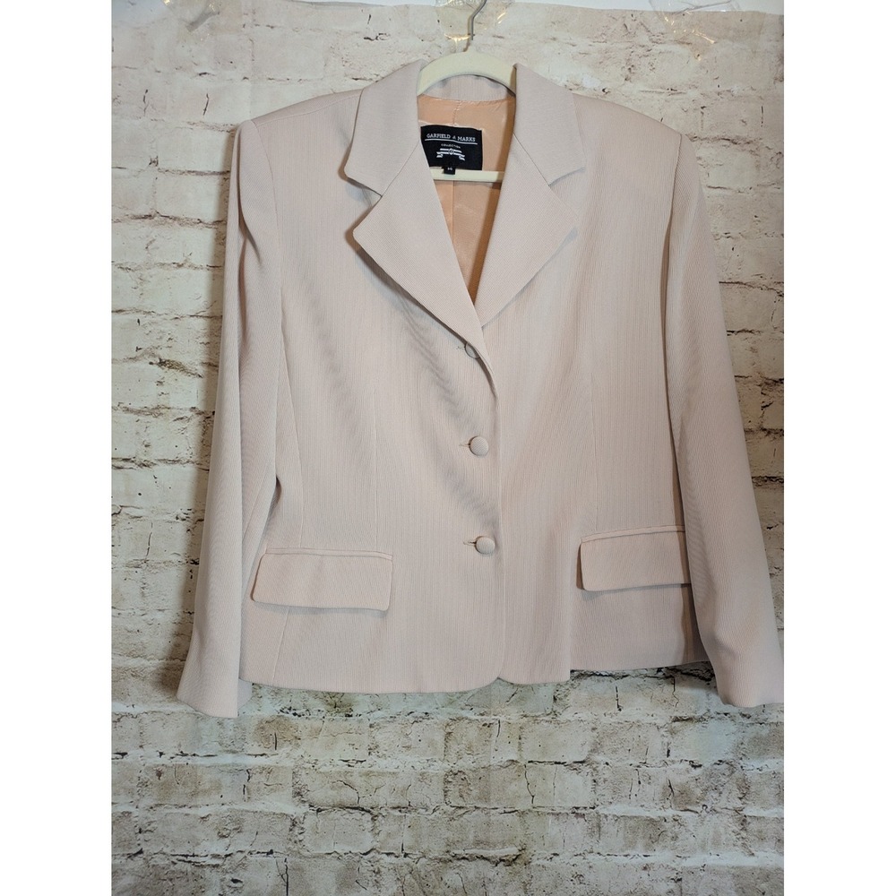 Vintage Garfield & Marks Blazer 14 Three Button Powder Pink Romantic Feminine